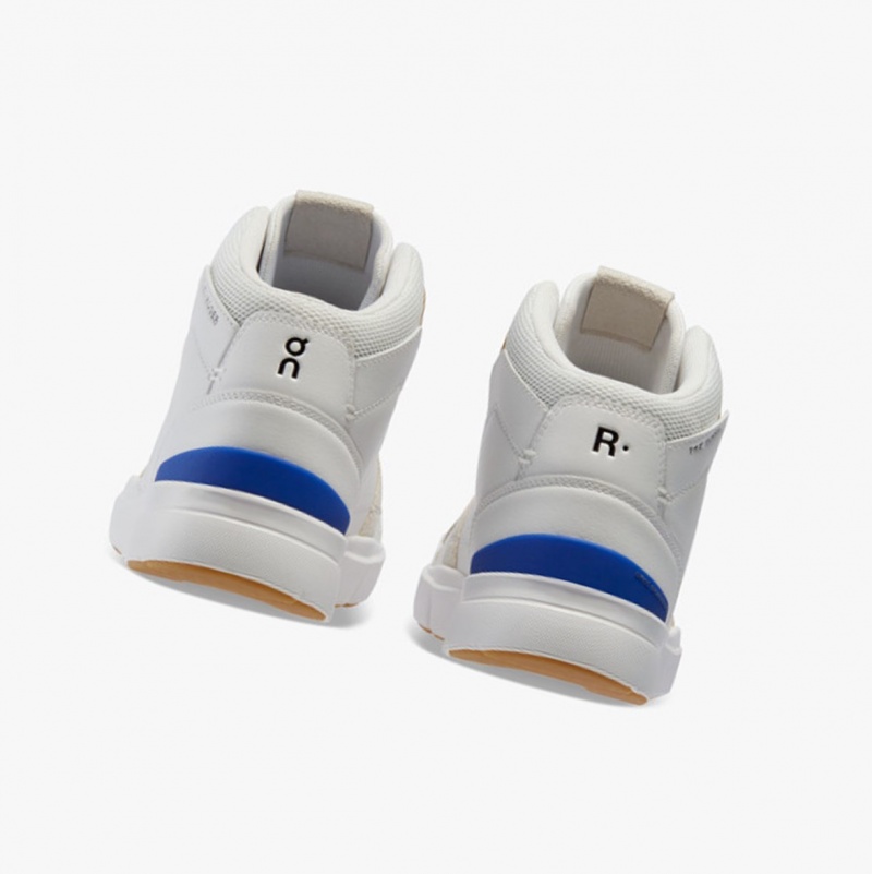 On THE ROGER Clubhouse Mid Running Shoes White/Indigo | LBO-524968