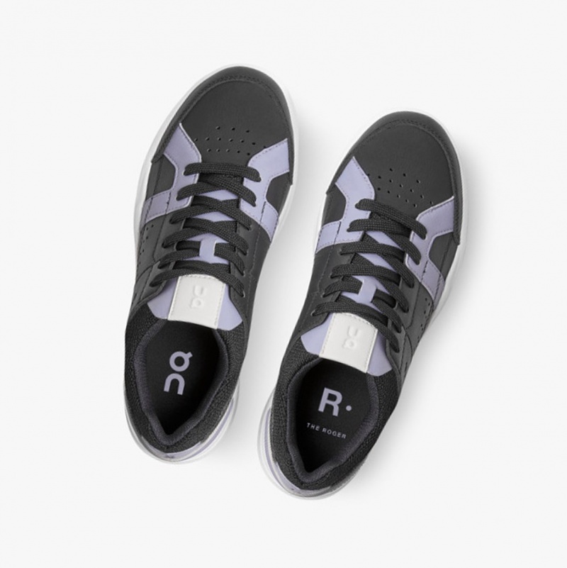 On THE ROGER Clubhouse Sneakers Black/Lavender | ETS-302674