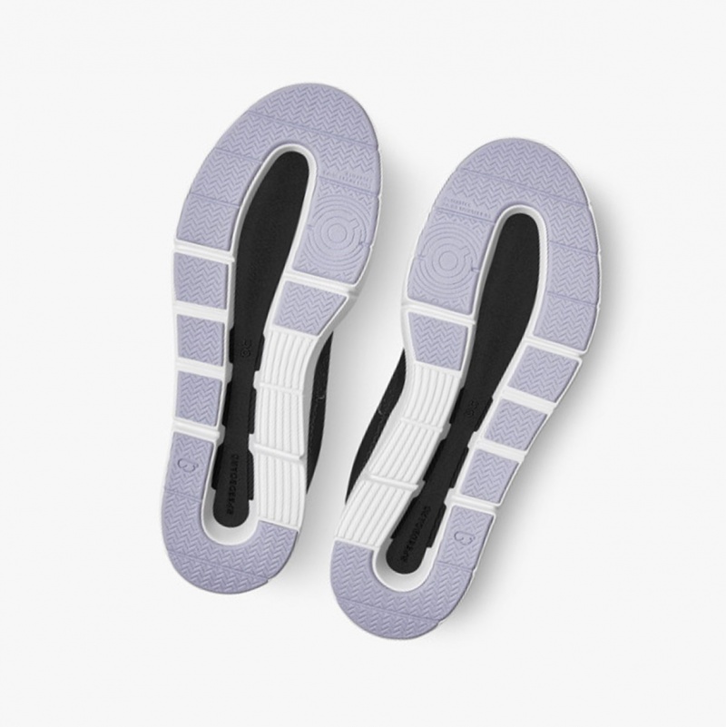 On THE ROGER Clubhouse Sneakers Black/Lavender | ETS-302674