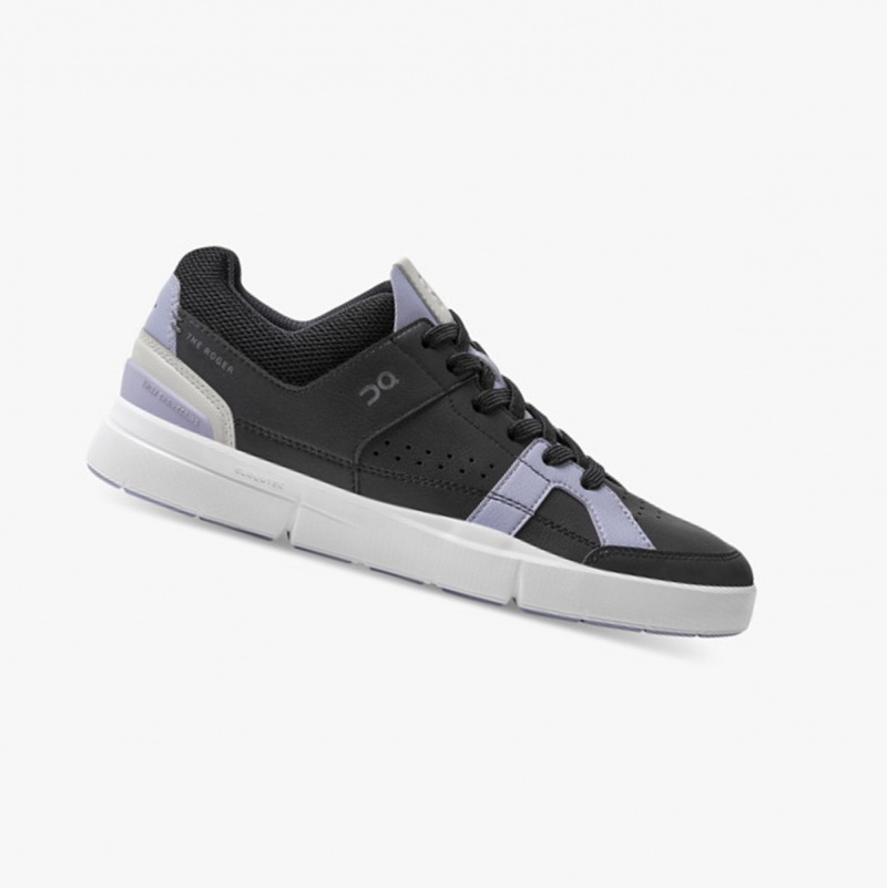 On THE ROGER Clubhouse Sneakers Black/Lavender | ETS-302674