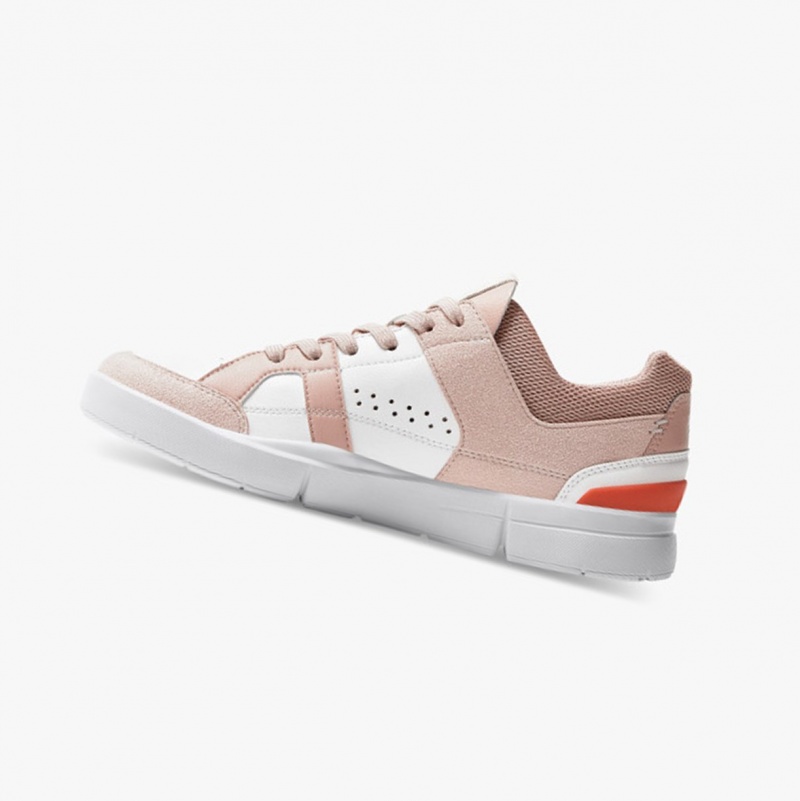 On THE ROGER Clubhouse Sneakers Rose/White | HIF-372958