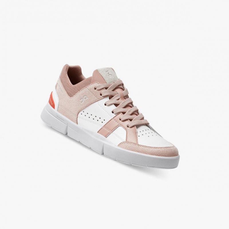 On THE ROGER Clubhouse Sneakers Rose/White | HIF-372958