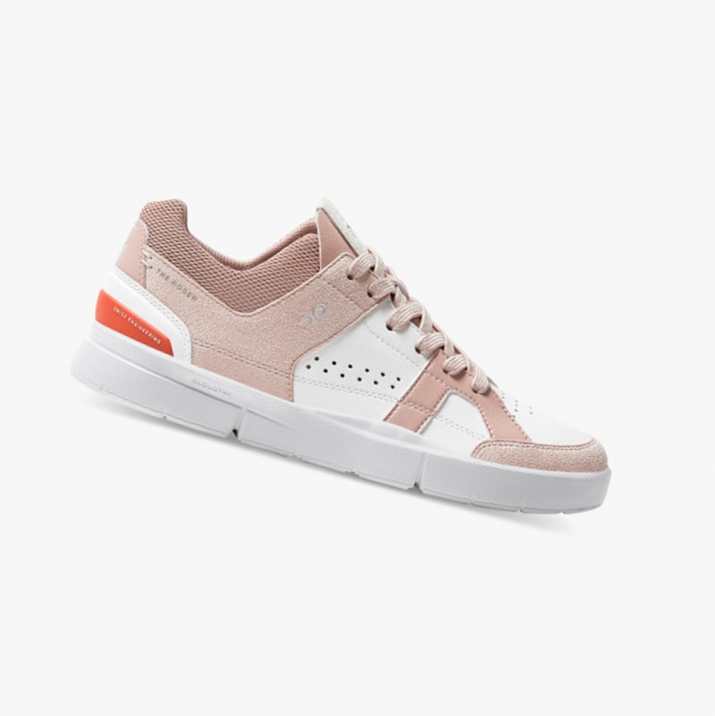 On THE ROGER Clubhouse Sneakers Rose/White | HIF-372958