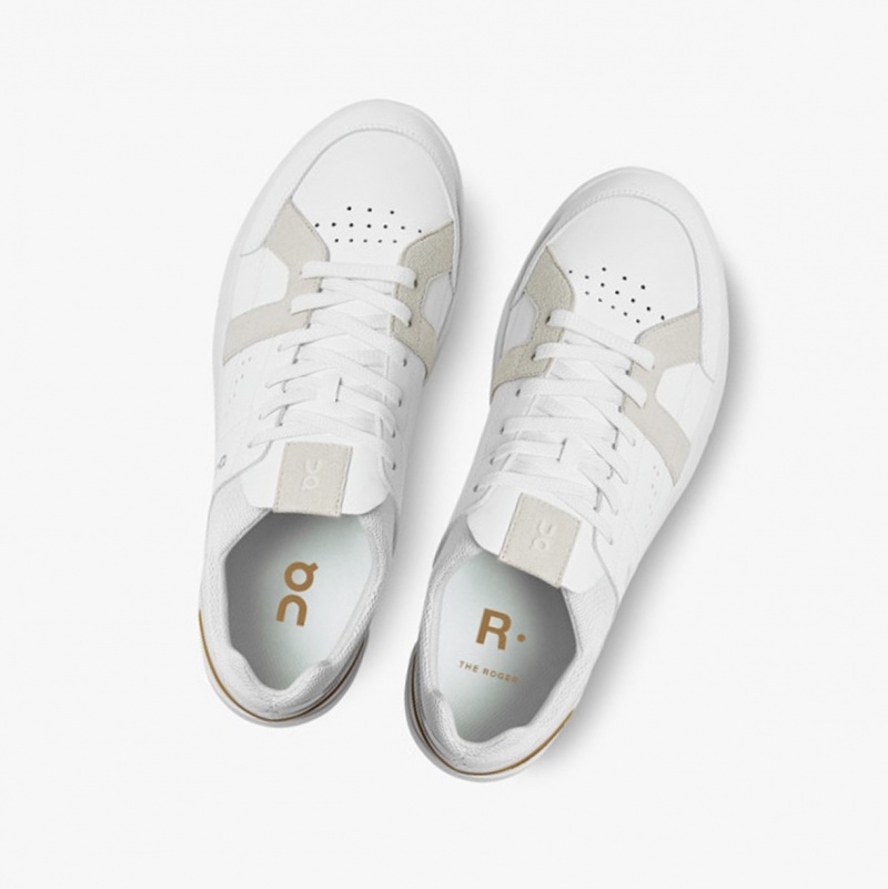 On THE ROGER Clubhouse Sneakers White/Bronze | QUW-643791