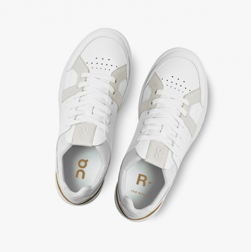 On THE ROGER Clubhouse Sneakers White/Bronze | QUZ-943785