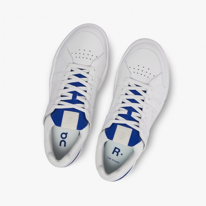 On THE ROGER Clubhouse Sneakers White/Indigo | VFH-652741