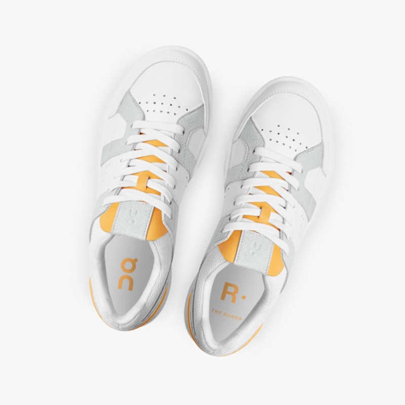 On THE ROGER Clubhouse Sneakers White/Saffron | VBO-946837