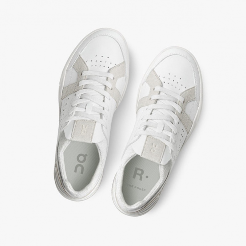 On THE ROGER Clubhouse Sneakers White/Sand | SPK-973062